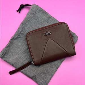 Elk Dark Brown Leather Wallet